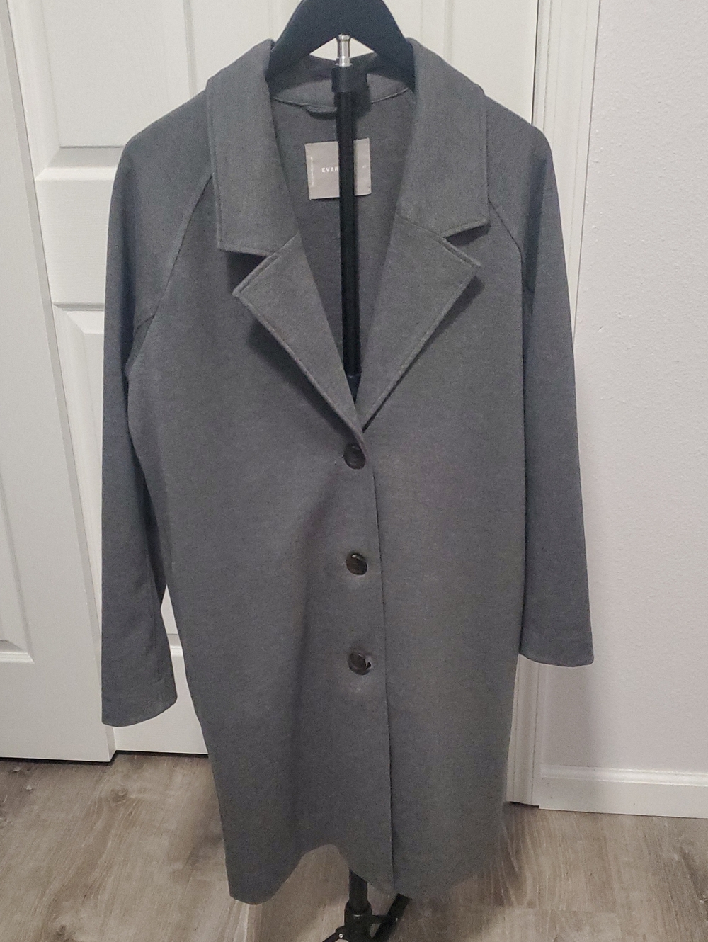 Everlane The Dream Coat Heathered Charcoal Size XS Oversized
